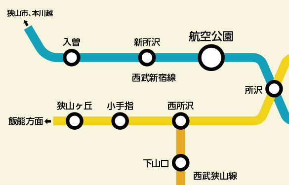 路線図:航空公園駅