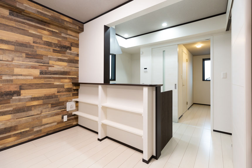 白と黒が映える1LDK